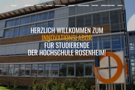 Screenshot der Webseite des Innovationslabors.